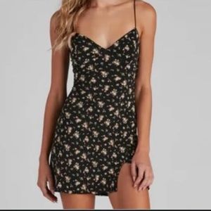 Black Floral Dress NWT